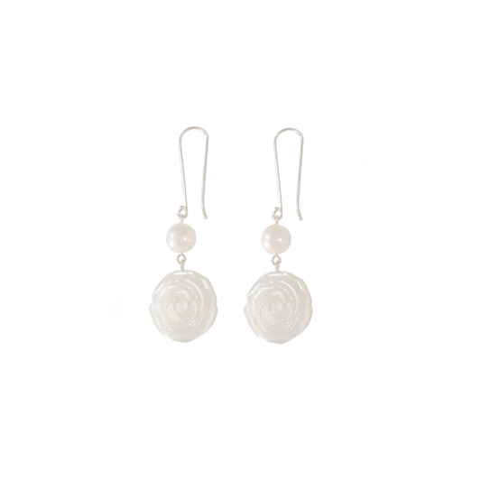 The Long Rose Earrings | The Courthouse Collection | Australian Designer Pearl Jewellery
