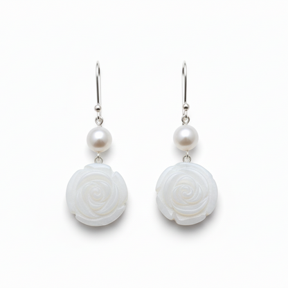 The Long Rose Earrings | The Courthouse Collection | Australian Designer Pearl Jewellery