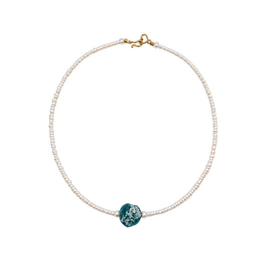 Venus Marina Roman Necklace | Ancient Roman Glass | Australian Designer Pearl Jewellery