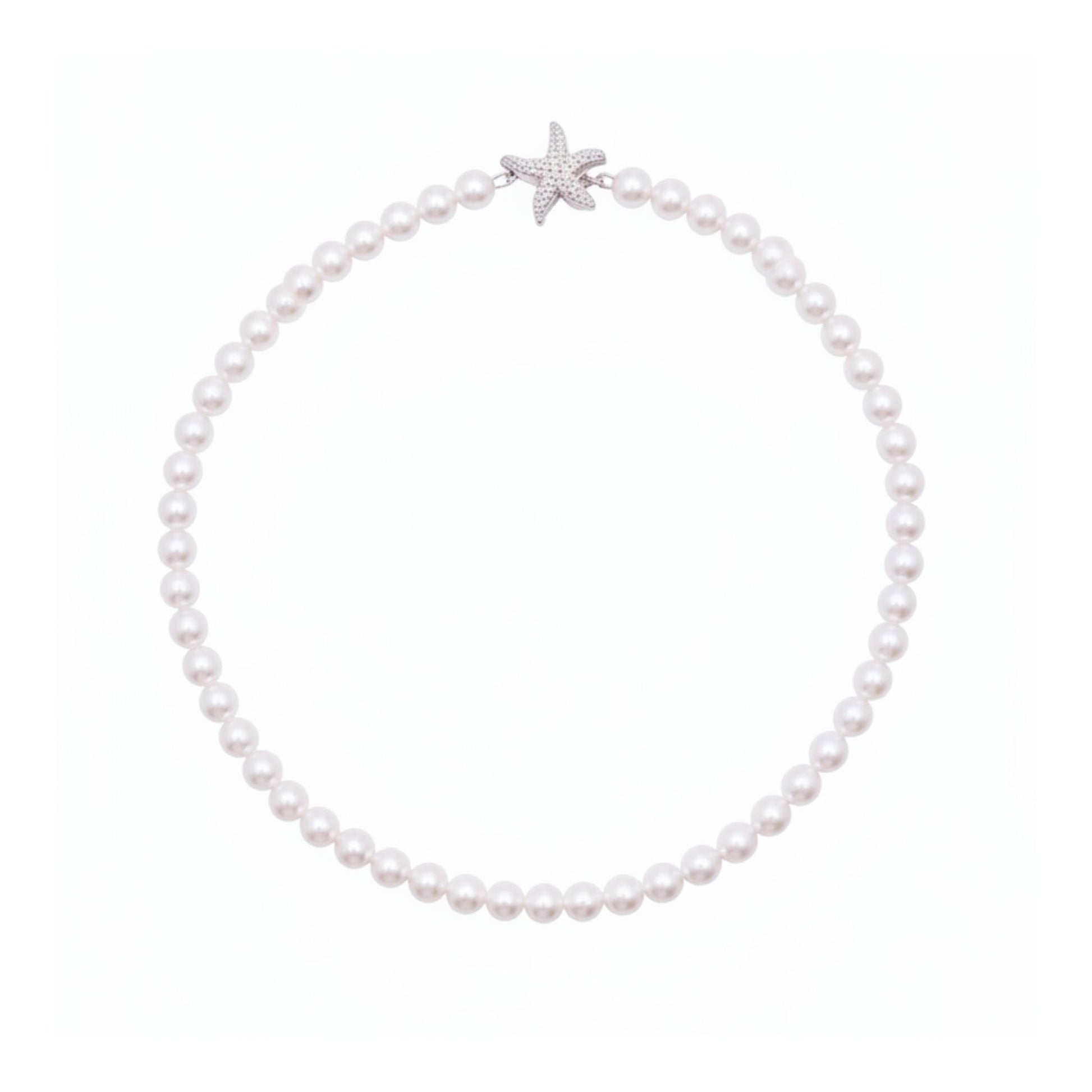 akoya necklace silver starfish | Australian Designer Pearl Jewellery | The Courthouse Collection