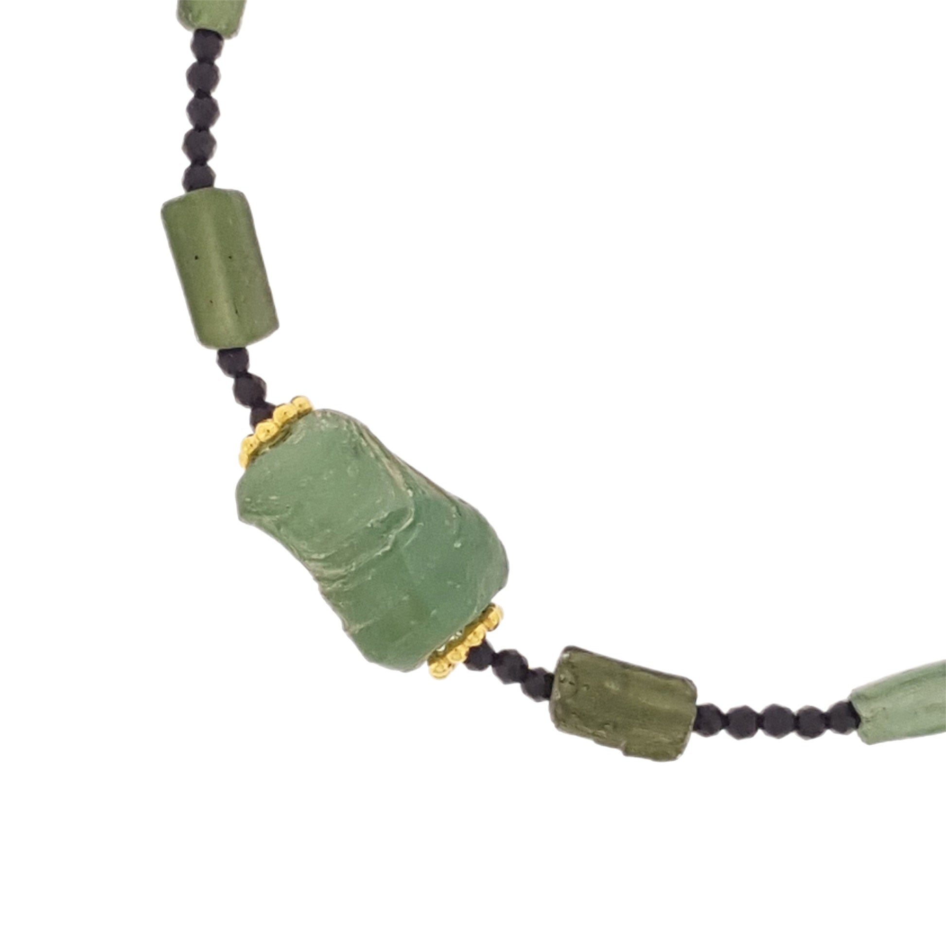 Antique Roman Glass and Black Spinel | The Courthouse Collection | Australian Designer Pearl Jewellery