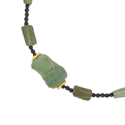 Antique Roman Glass and Black Spinel | The Courthouse Collection | Australian Designer Pearl Jewellery