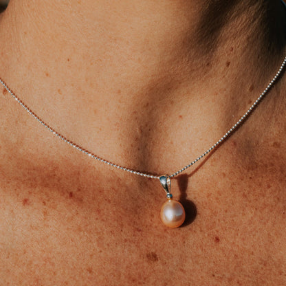 Silver Pearl Pendant Ball Bail | The Courthouse Collection | Australian Designer Pearl Jewellery