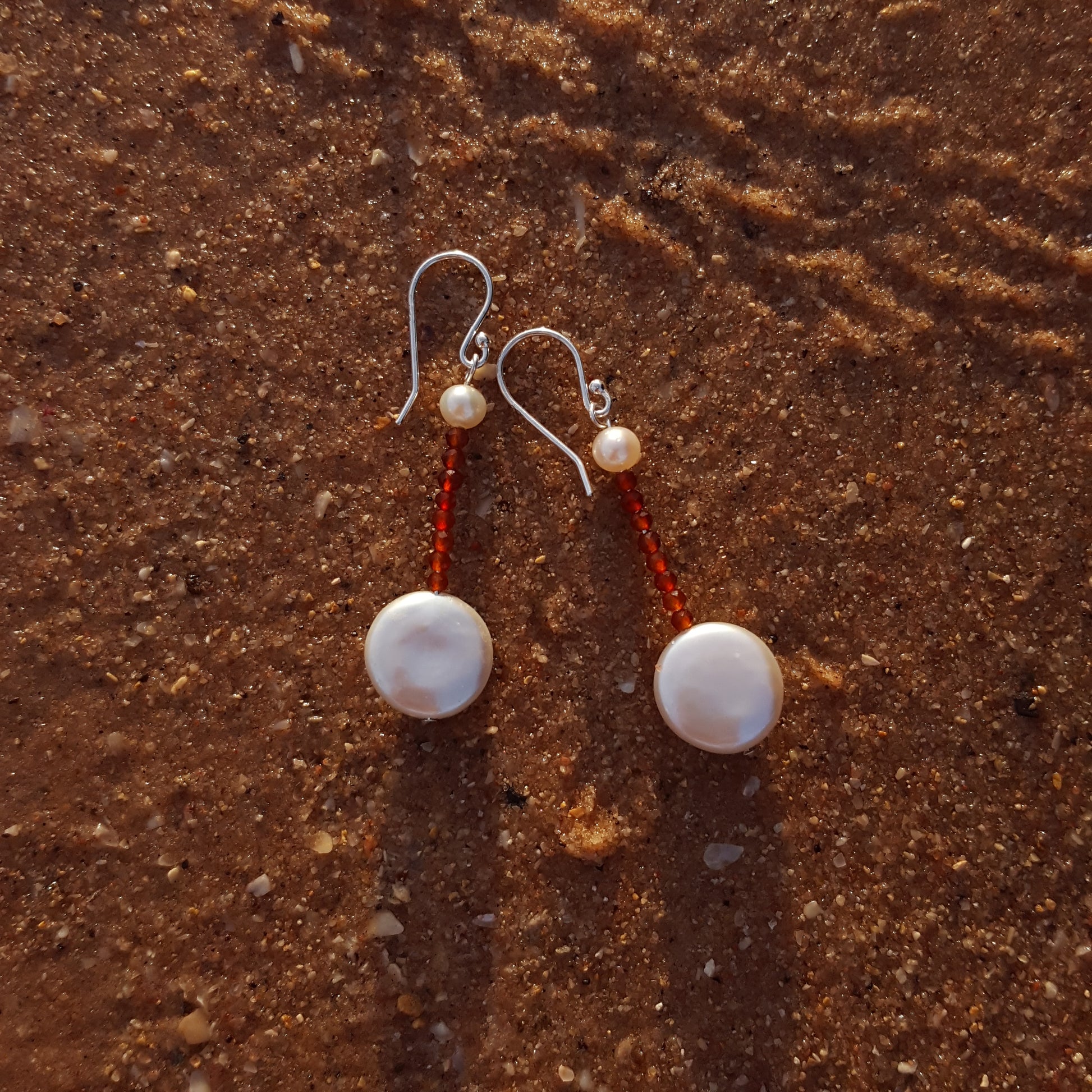 Carnelian India Earrings | Gemstones Earrings | The Courthouse Collection | Australian Designer Pearl Jewellery