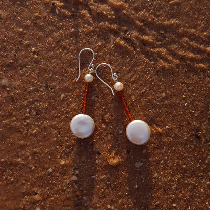 Carnelian India Earrings | Gemstones Earrings | The Courthouse Collection | Australian Designer Pearl Jewellery