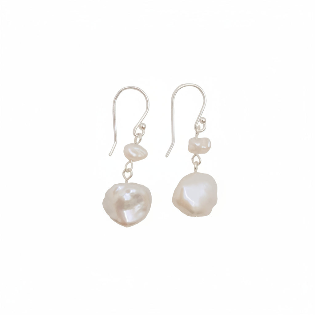 The Double The Trouble Keshi Earrings | The Courthouse Collection | Australian Designer Jewellery