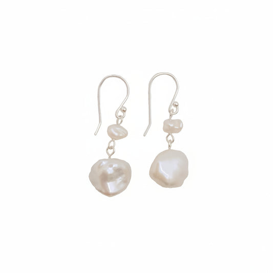 The Double The Trouble Keshi Earrings | The Courthouse Collection | Australian Designer Jewellery