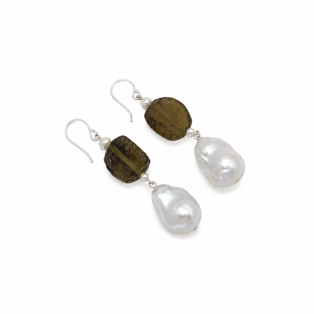 Empress Juno Earrings | Ancient Roman Glass Earrings | Australian Designer Pearl Jewellery