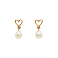 Pearl Earrings 'Sweetheart' Gold | The Courthouse Collection