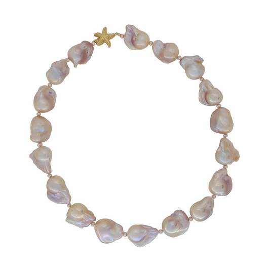 Pink Blush Baroque Strand Necklace - The Courthouse Collection
