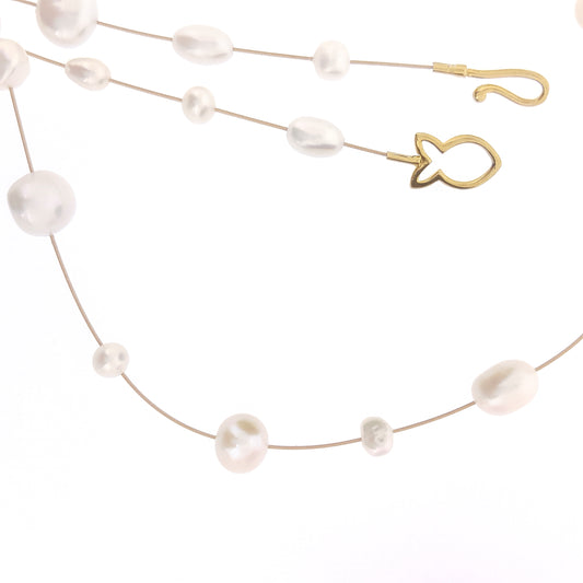 Necklace ‘Hailey Special’ Gold -White pearls - The Courthouse Collection