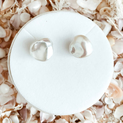 Keshi Stud 12mm great lustre| The Courthouse Collection
