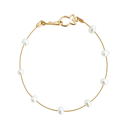 Gold Pearl Bracelet "Petite"