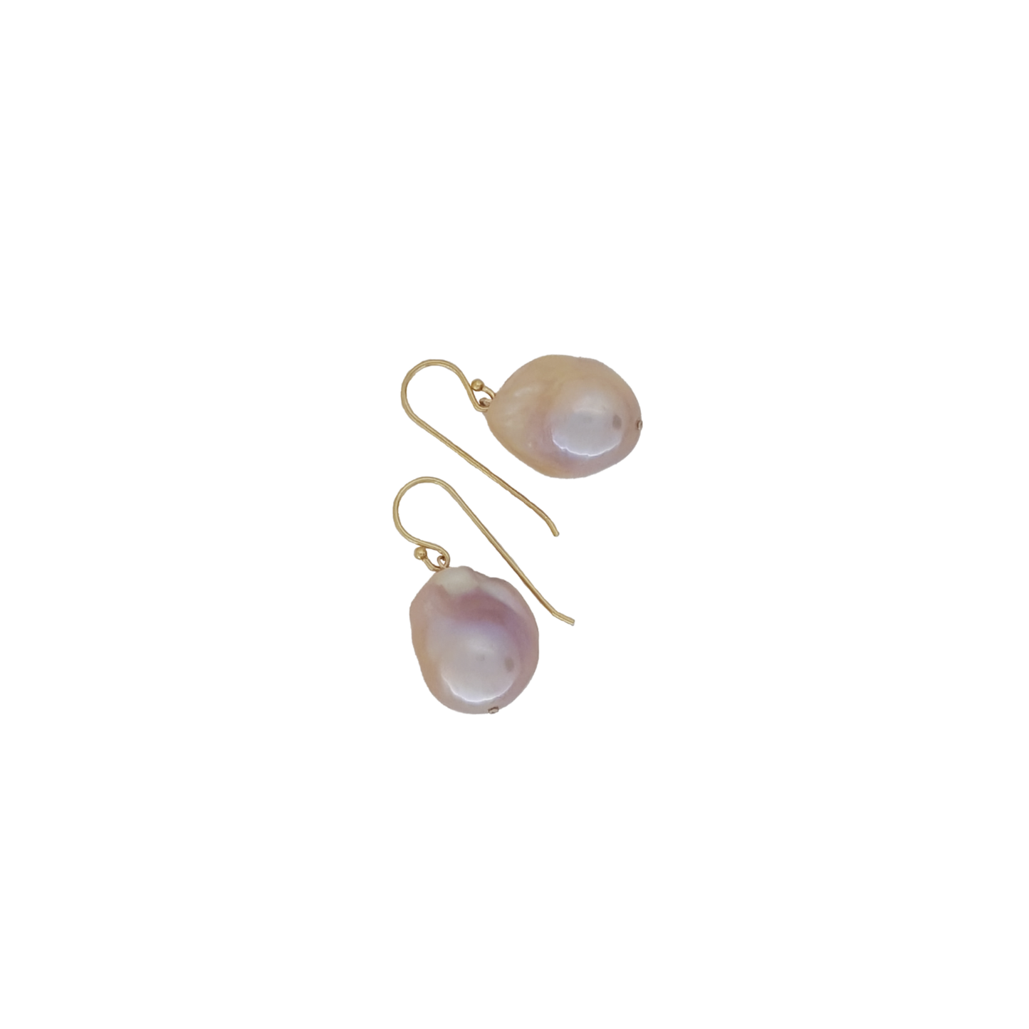 Pink Blush Baroque Pearl Hook Earrings  | The Courthouse Collection | Australian Designer Pearl Jewellery
