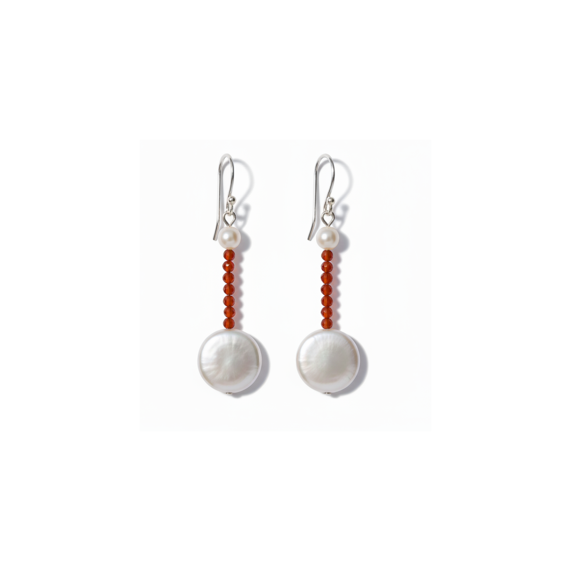 Carnelian India Earrings | Gemstones Earrings | The Courthouse Collection | Australian Designer Pearl Jewellery
