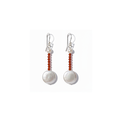 Carnelian India Earrings | Gemstones Earrings | The Courthouse Collection | Australian Designer Pearl Jewellery