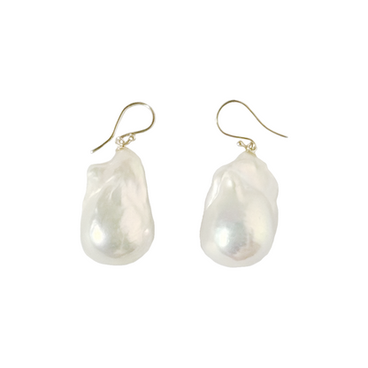 Gold Baroque Pearl Earrings - The Courthouse Collection