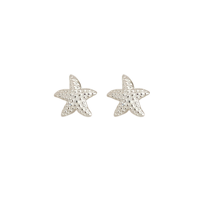 Starfish Stud Earrings Silver