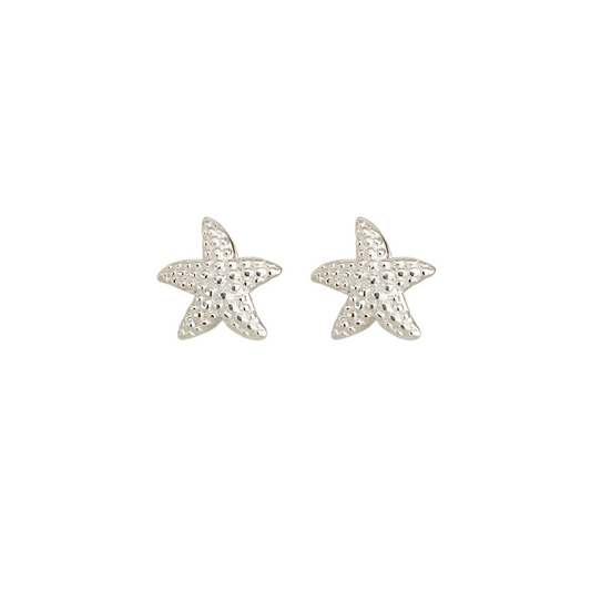 Starfish Stud Earrings Silver