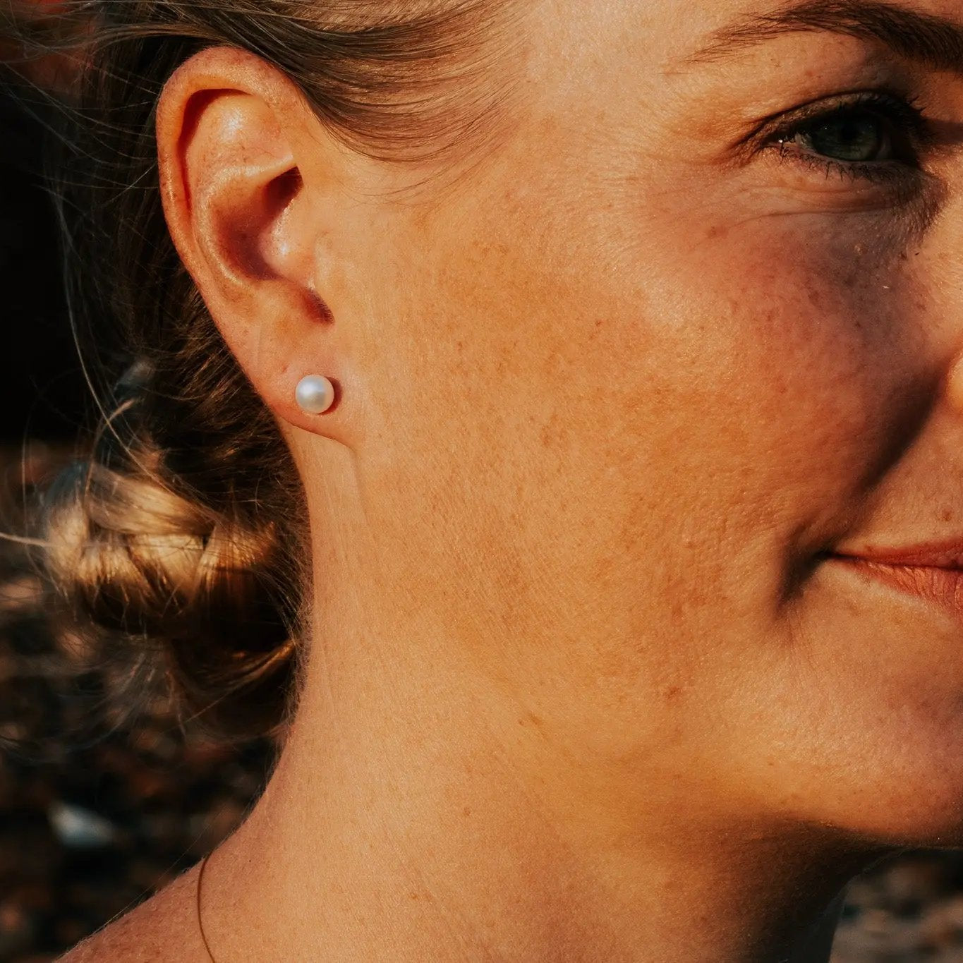 Pearl Earrings Studs White | The Courthouse Collection  | Australian Designer Pearl Jewellery