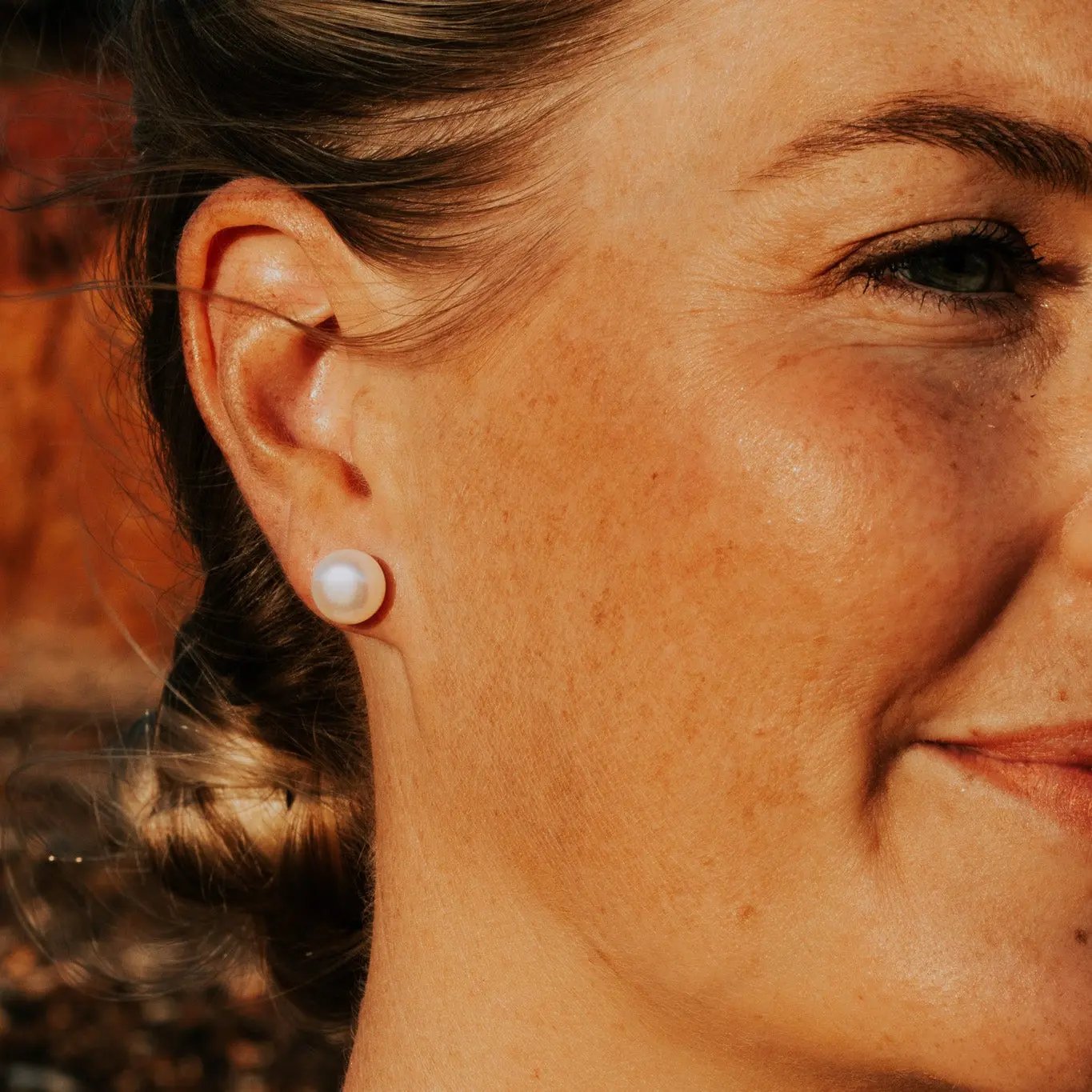 Pearl Earrings Studs White | The Courthouse Collection  | Australian Designer Pearl Jewellery