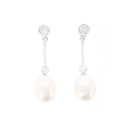 Pearl Earrings 'After 8' - The Courthouse Collection