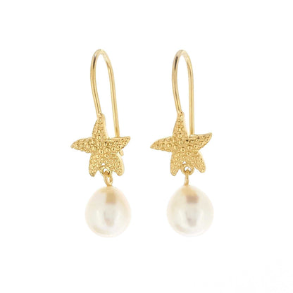 Pearl Starfish Earrings