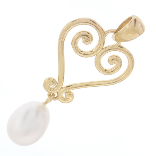 Pearl Pendant 'Romance Heart' - The Courthouse Collection