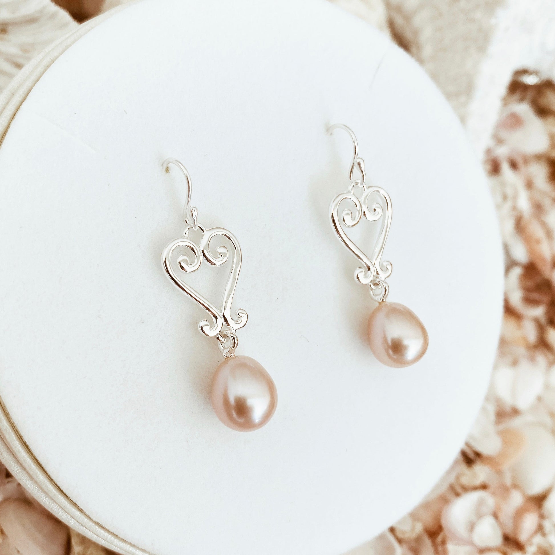 Pearl Earrings 'Heart' | The Courthouse Collection