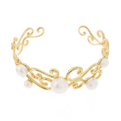 Pearl Bangle 'Renaissance' (Silver, Rose Gold, Yellow Gold, Two Tone) - The Courthouse Collection