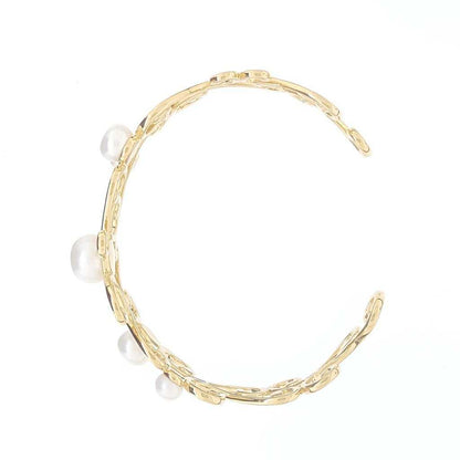 Pearl Bangle 'Renaissance' (Silver, Rose Gold, Yellow Gold, Two Tone) - The Courthouse Collection