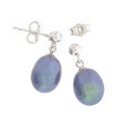 Pearl Earrings 'Pearl Drop' Peacock - The Courthouse Collection