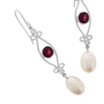 Garnet & Pearl Earrings 'Classic Beauty' - The Courthouse Collection