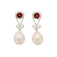 Pearl Earrings ‘Royal’ Cubic Zirconia, Garnet, Peridot - The Courthouse Collection